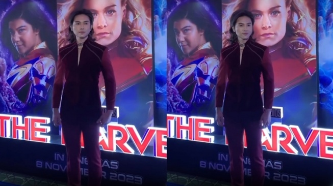 Gaya Artis di Premier Film The Marvels (instagram/rafaell_16)