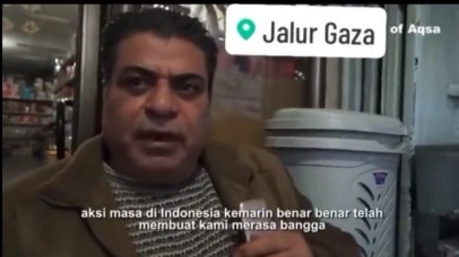 Reaksi Bahagia Warga Gaza Nonton Aksi Bela Palestina di Monas, Bandingkan Negara Tetangga