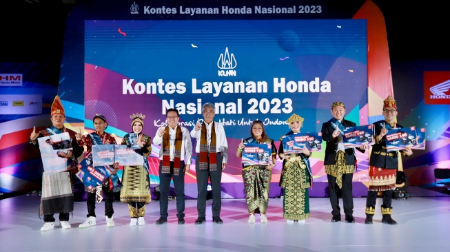 Para juara dalam Kontes Layanan Honda Nasional 2023 (KLHN) [PT AHM].