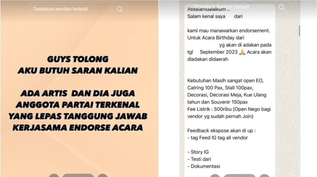 Seorang artis diduga lepas tanggung jawab endorse (TikTok/@eatlariz)