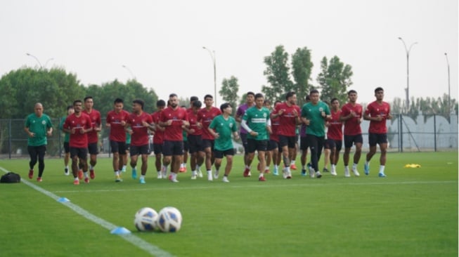 Suasana Latihan Timnas Indonesia di Irak (pssi.org)