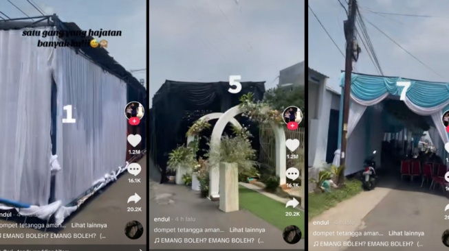 Emang Boleh Tujuh Acara Hajatan Digelar Bersamaan di Satu Gang? Ini Faktanya