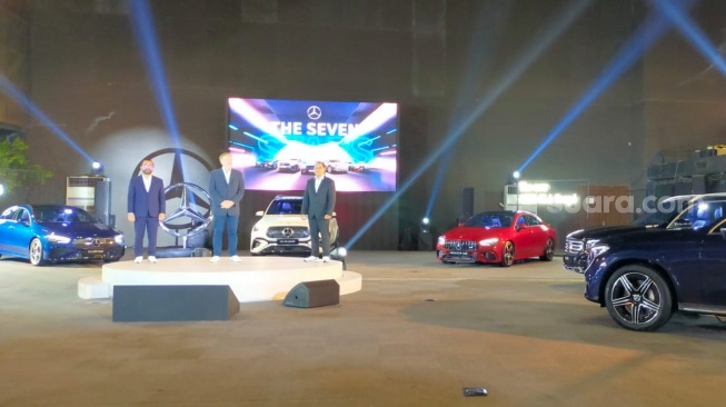 The 7 Stars atau ketujuh barang seru Mercedes-Benz diluncurkan PT Mercedes-Benz Distribution Indonesia kemudian Inchcape Indonesia pada Selasa (14/11/2023) [Suara.com/CNR ukirsari].