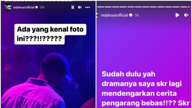 Indah Sari memergoki Rully di diskotik (Instagram)