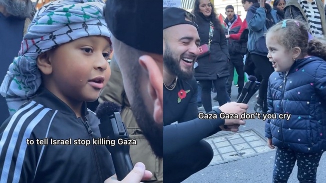 Pesan Menyentuh Anak-anak di London Buat Palestina: Gaza, Jangan Menangis!