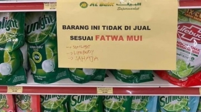 Supermarket Tuliskan Label Barang Tidak Dijual Sesuai Fatwa MUI Tuai Pro Kontra