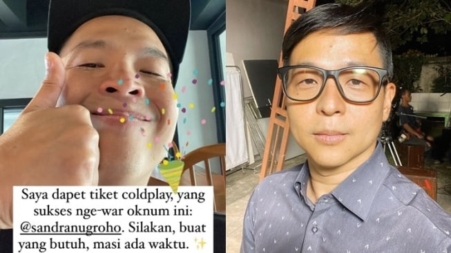 Artis yang Bakal Nonton Konser Coldplay di Indonesia (Instagram/@ernestprakasa)