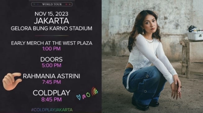 Artis yang Bakal Nonton Konser Coldplay di Indonesia (Instagram/@rahmaniaastrini)