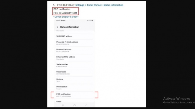Sertifikasi FCC Samsung Galaxy A15 4G. [MySmartPrice]