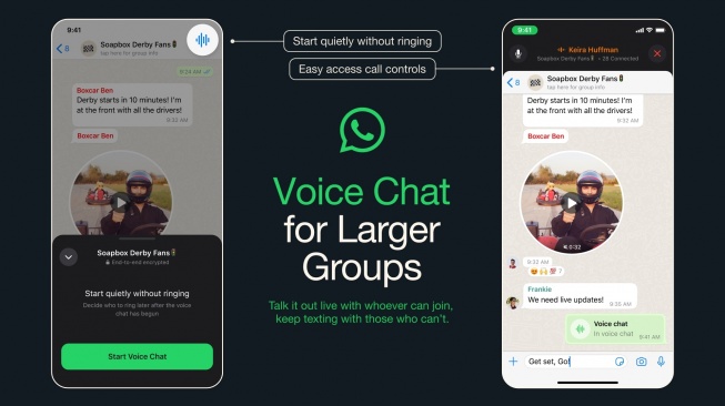 Fitur baru WhatsApp, Voice Chat. [WhatsApp Indonesia]