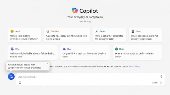 Microsoft Ganti Nama Bing Chat Jadi Copilot, Bersaing dengan ChatGPT?