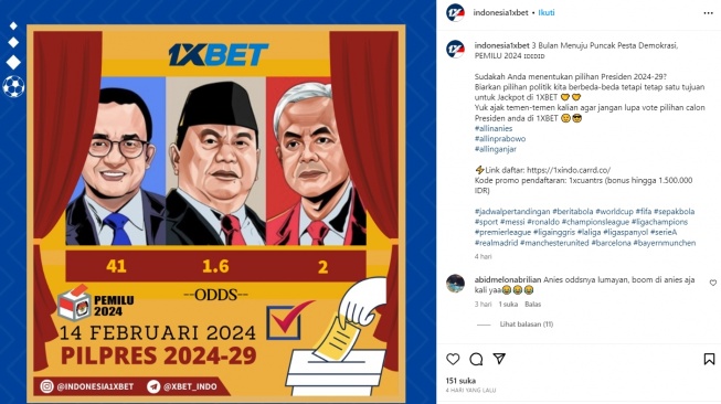 Heboh Situs Judi Online Buka Taruhan Pemenang Pilpres 2024, Pejabat Disebut Ikut Bertaruh Ratusan Juta