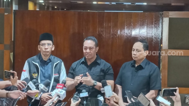 Wakil Ketua TPN Ganjar-Mahfud, Andika Perkasa. (Suara.com/Yaumal)