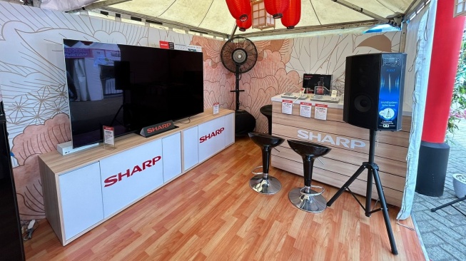 Booth Sharp di Jak Japan Matsuri 2023. [Sharp Electronis Indonesia]