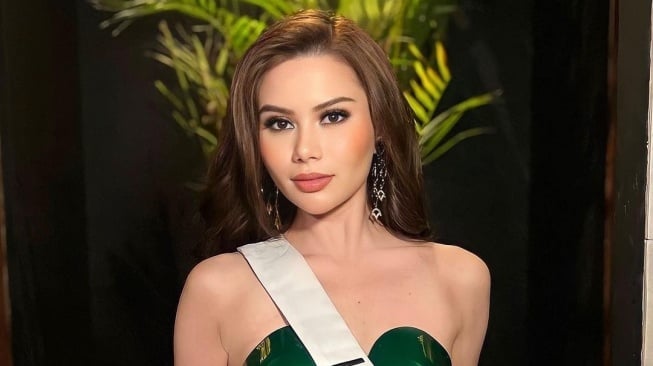 Potret Memukau Fabienne Nicole di Malam Preliminary Miss Universe 2023, Gagal Masuk 20 Besar