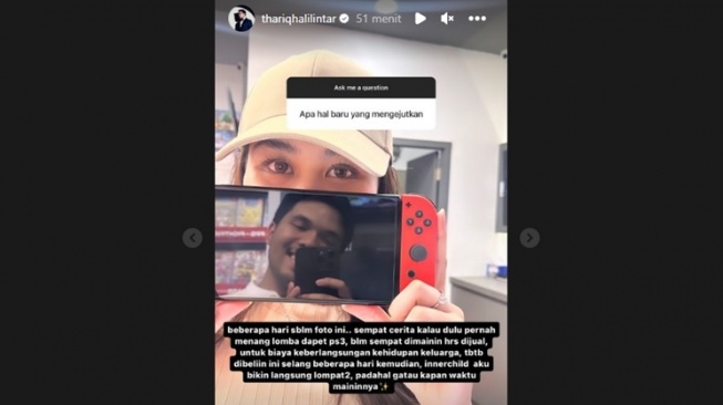 Thariq Halilintar dapat kado  Nintendo Switch dari Aaliyah Massaid [Instagram]
