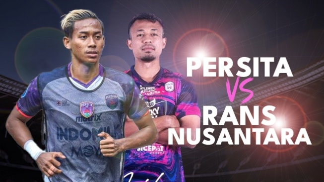 Persita Tangerang vs RANS Nusantara FC di area BRI Kompetisi 1 2023/2024. (Suara.com)