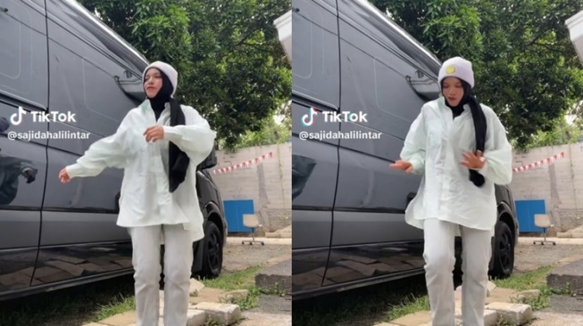 Sajidah Halilintar Ikut Untouchable Dance Challenge (tiktok/@sajidahalilintar)