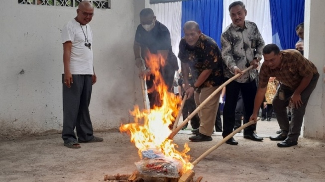 BNN Lampung Musnahkan Barang Bukti Narkoba, Ada yang Miliki Mantan Napi