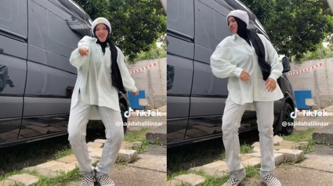 Sajidah Halilintar Ikut Untouchable Dance Challenge (tiktok/@sajidahalilintar)