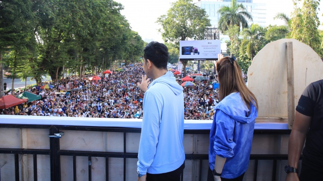 Acara Jalan Sehat Dihadiri Ribuan Masyarakat, Muzani Targetkan Prabowo-Gibran Menang di Sulsel