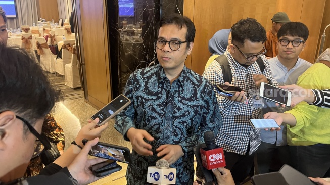 Wakil Menteri Kominfo Nezar Patria saat ditemui di acara Media Gathering Kominfo yang digelar di Hotel The Westin, Jakarta, Jumat (24/11/2023).