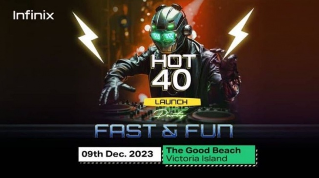 Teaser Infinix Hot 40. (Infinix)