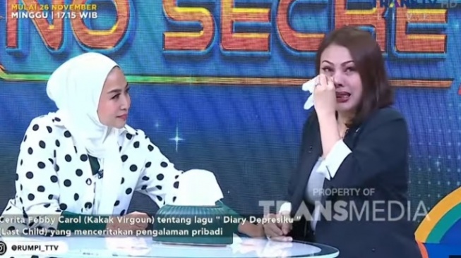 Febby Carol di acara Rumpi/ Youtube Trans Tv