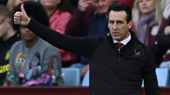 Manajer Aston Villa, Unai Emery. [JUSTIN TALLIS / AFP]