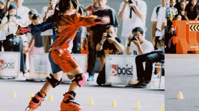 Momen Gempi Lomba Sepatu Roda Tingkat Nasional. (Instagram/gadiiing)