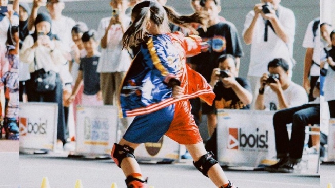 Momen Gempi Lomba Sepatu Roda Tingkat Nasional. (Instagram/gadiiing)