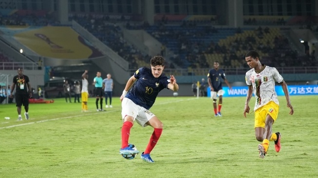 France managed to win against Mali and qualify for the 2023 U-17 World Cup final. (LOC WCU17/RKY)