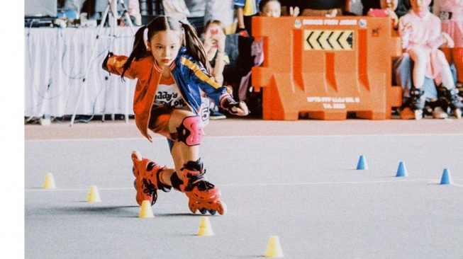 Momen Gempi Lomba Sepatu Roda Tingkat Nasional. (Instagram/gadiiing)