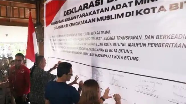 4 Kesepakatan Deklarasi Damai Ormas Adat Minahasa dan Ormas Keagamaan Muslim di Kota Bitung