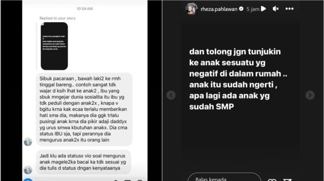 Mantan suami tuding Violenzia Jeanette kumpul kebo (Instagram/@rheza.pahlawan)