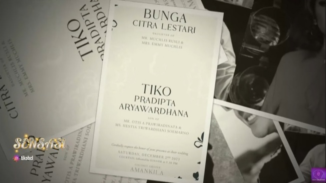 Allegedly BCL's wedding invitation to Tiko Aryawardhana (YouTube)