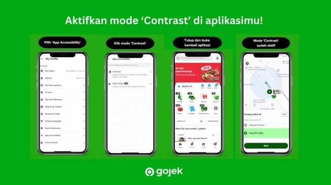 Fitur baru GoTo, Color Blind Gojek. [GoTo]