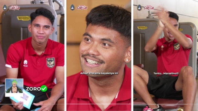 Saddil Ramdani dan Marceng bermain teka-teki (TikTok/Timnas Indonesia)