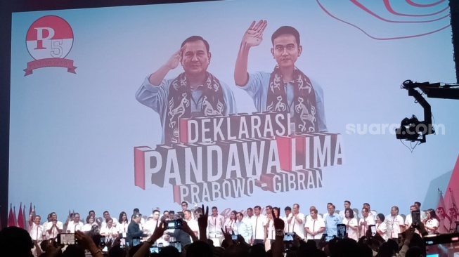 Disaksikan Kaesang, Pandawa Lima Sampaikan Deklarasi Dukungan ke Prabowo-Gibran