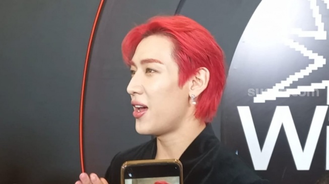 Bambam GOT7 di acara Spotify Wrapped Live Indonesia 2023. [Suara.com/Tiara Rosana]