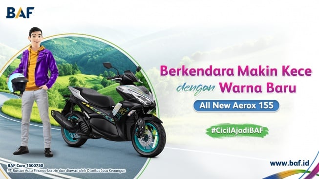 Kenali Warna Baru Yamaha All New Aerox 155 dan Ajukan Pembiayaannya di BAF!