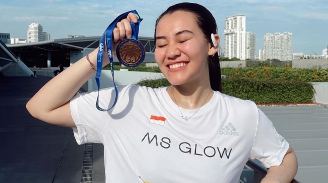 Wajah Aaliyah Massaid Bersinar Usai Maraton 10K di Singapura (Instagram)