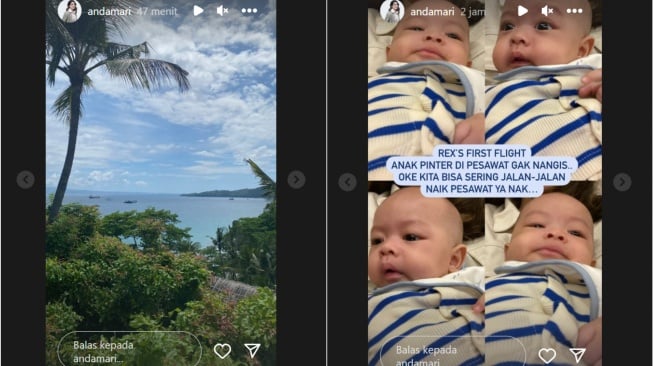 Adik BCL sudah berada di Bali (Instagram/@andamari)