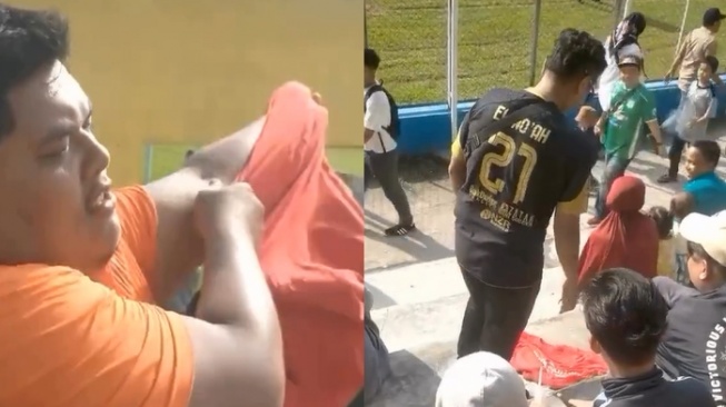 Viral Penonton Injak dan Robek Baju Semen Padang saat Laga Lawan PSMS Medan, Endingnya Ampun Minta Maaf