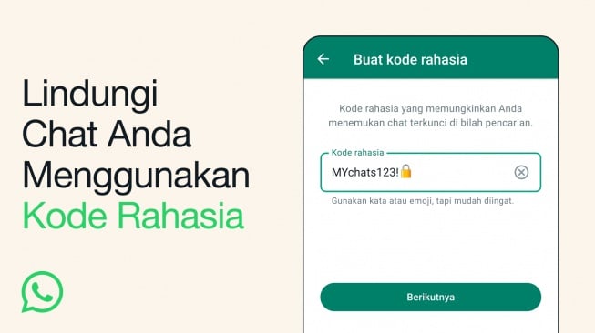 WhatsApp Rilis Fitur Kode Rahasia, Chat Jadi Makin Aman