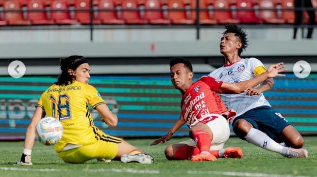 BRI Liga 1: Bermain di Kandang Sendiri, Bali United Tundukkan Arema FC 3-2