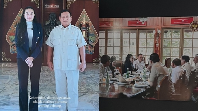 Potret Nikita Mirzani ketemu Prabowo (Instagram/@nikitamirzanimawardi_172)