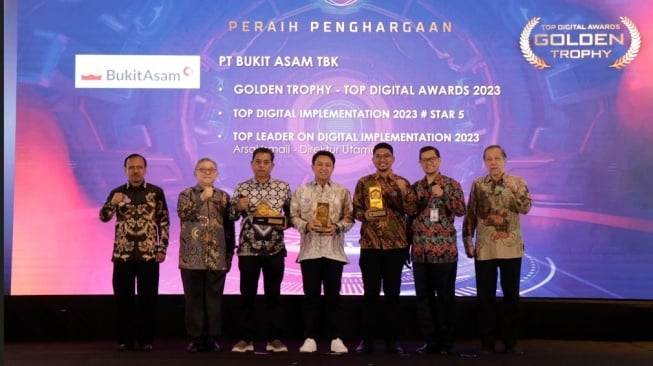 Bukit Asam Borong 3 Penghargaan Sekaligus di Top Digital Awards 2023