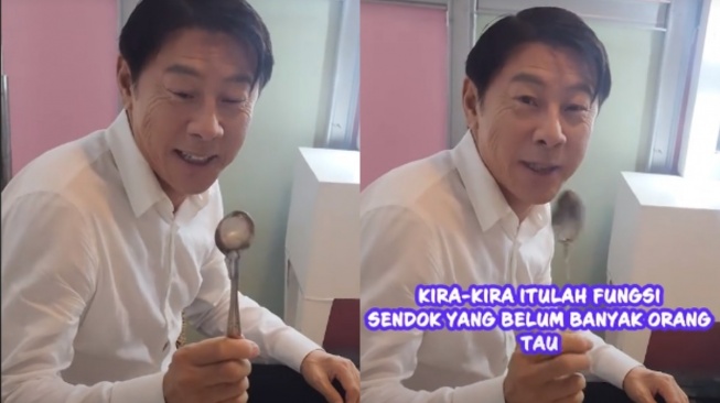 Di Luar Nalar, Shin Tae-yong Tunjukkan Fungsi Sendok Bukan Cuma untuk Makan