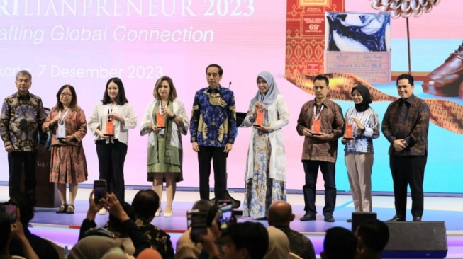 Buka UMKM EXPO(RT) BRILIANPRENEUR 2023, Presiden Jokowi Tegaskan UMKM Indonesia Harus Go Global